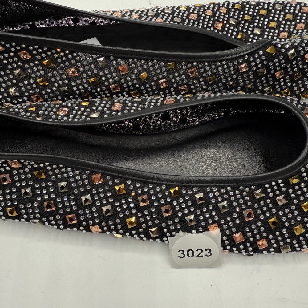 Anthropologie Women's Glitz Mesh Flats Shoes Black Size 10 - Picture 4 of 12